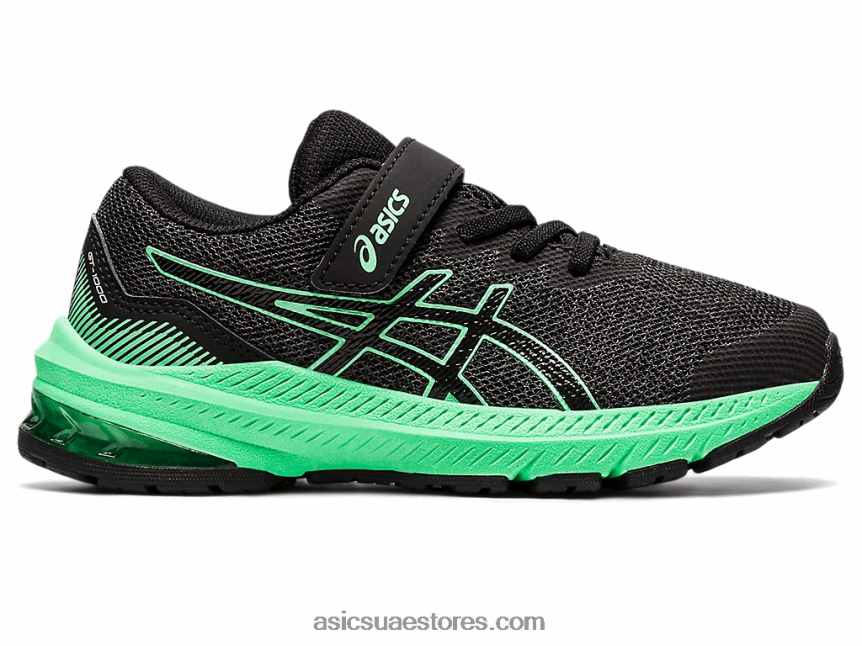 Asics رمادي جرافيت / ورقة جديدة gt-1000 11 روضة الأطفال 2N24DJ4353
