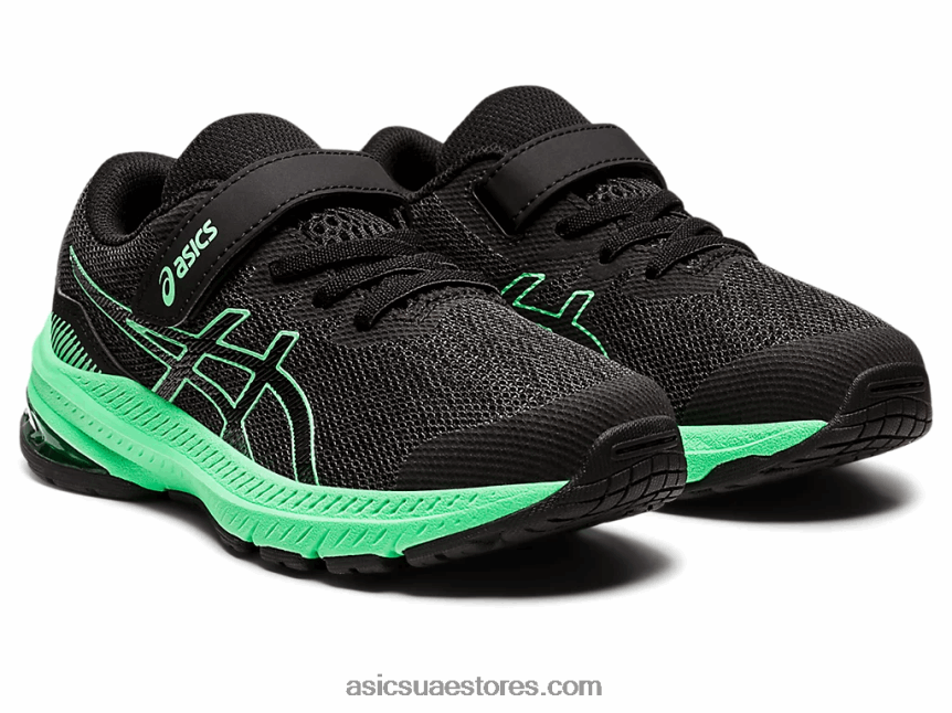Asics رمادي جرافيت / ورقة جديدة gt-1000 11 روضة الأطفال 2N24DJ4353