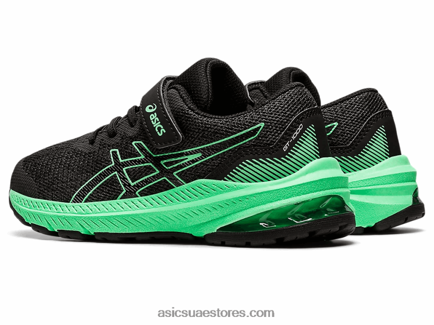 Asics رمادي جرافيت / ورقة جديدة gt-1000 11 روضة الأطفال 2N24DJ4353