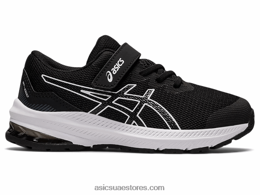 Asics أسود / أبيض gt-1000 11 روضة الأطفال 2N24DJ4401