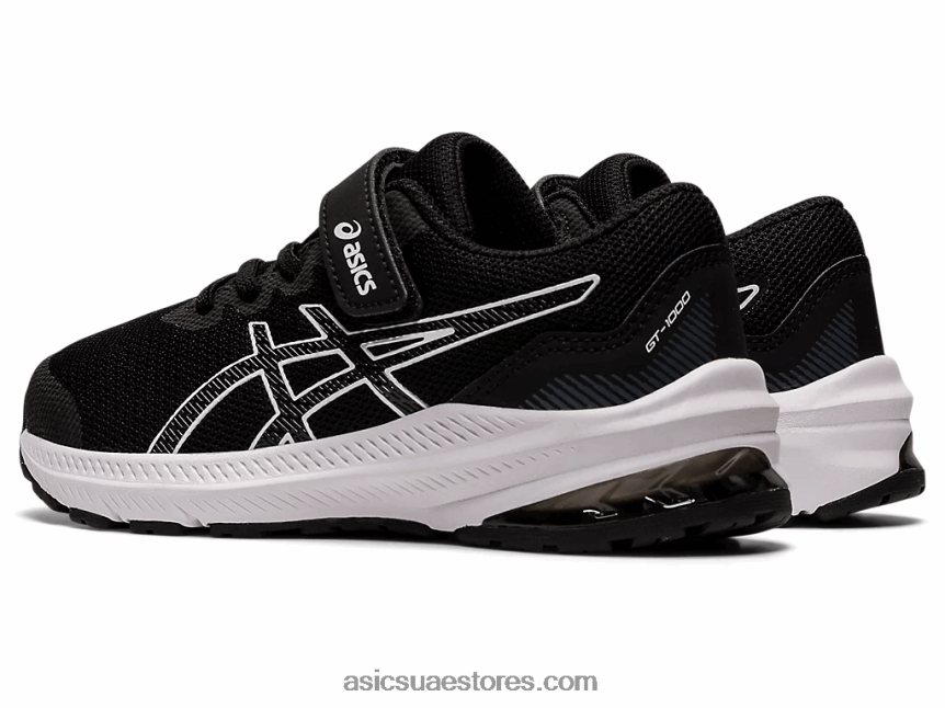 Asics أسود / أبيض gt-1000 11 روضة الأطفال 2N24DJ4401