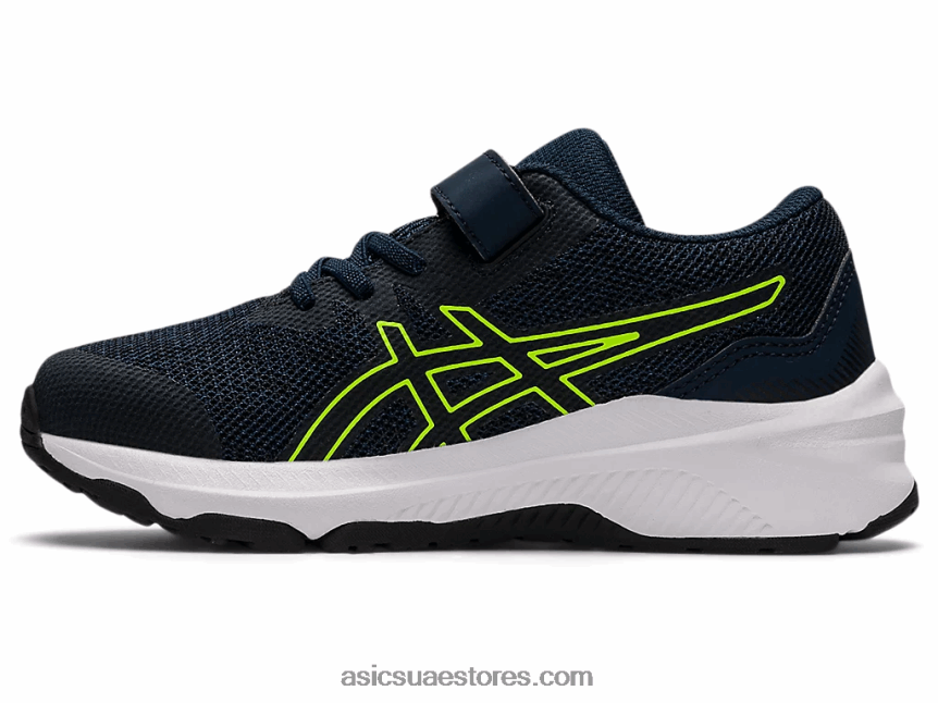 Asics الأزرق الفرنسي / الأخضر الخطر gt-1000 11 روضة الأطفال 2N24DJ4457