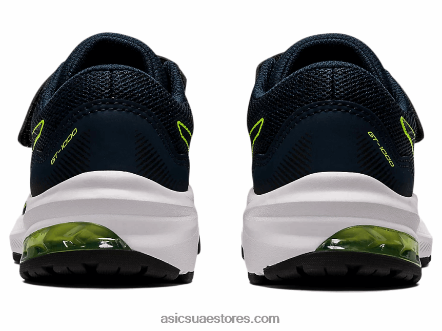 Asics الأزرق الفرنسي / الأخضر الخطر gt-1000 11 روضة الأطفال 2N24DJ4457
