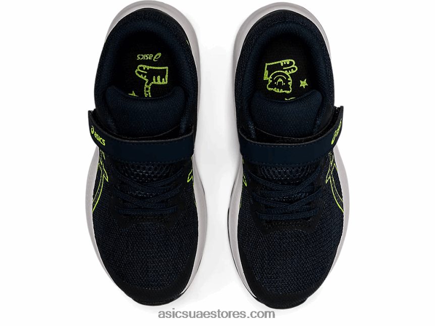 Asics الأزرق الفرنسي / الأخضر الخطر gt-1000 11 روضة الأطفال 2N24DJ4457