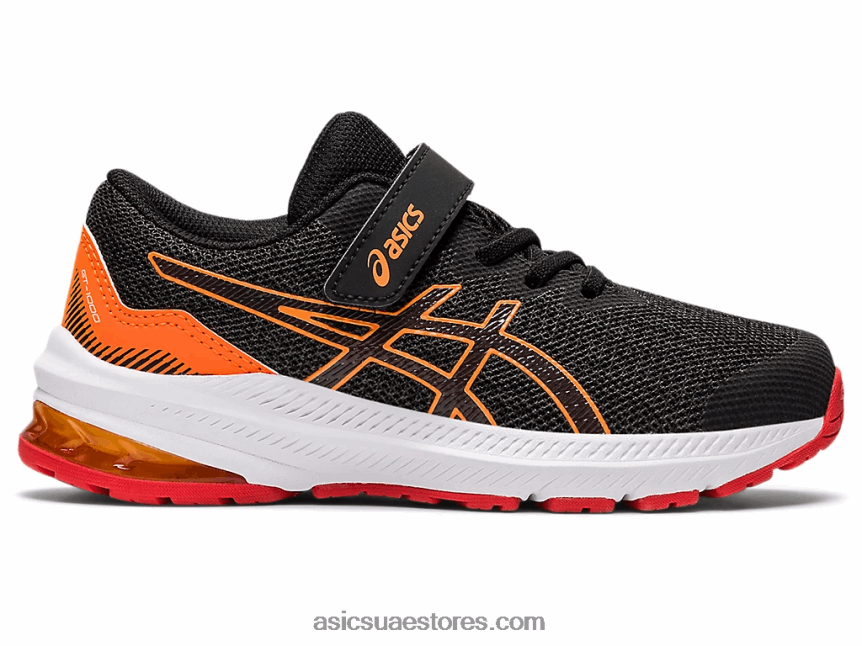 Asics رمادي جرافيت / أحمر ناري gt-1000 11 روضة الأطفال 2N24DJ4458