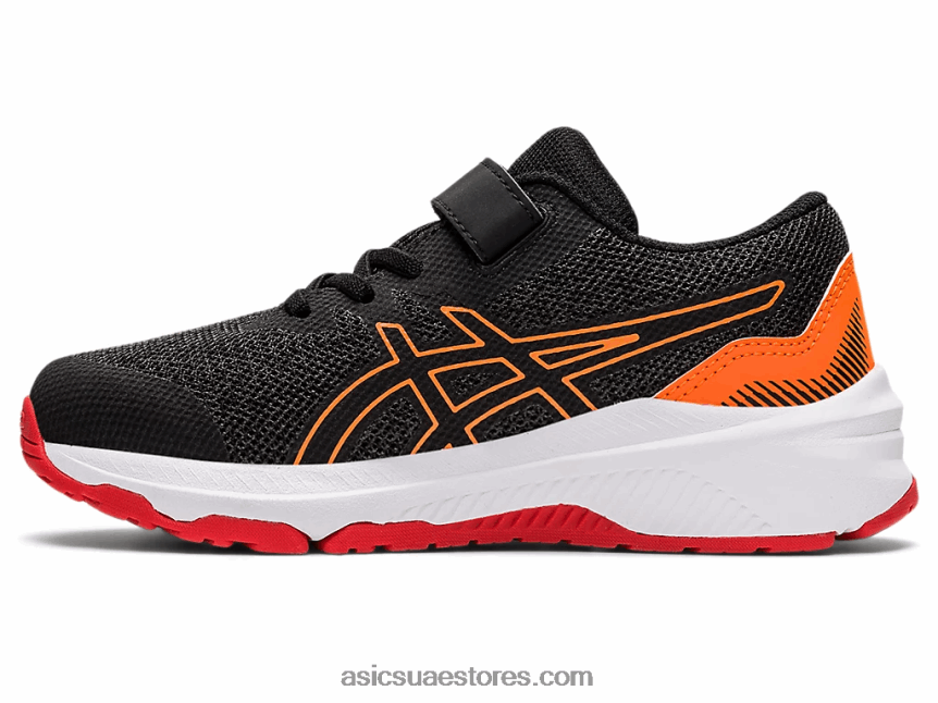 Asics رمادي جرافيت / أحمر ناري gt-1000 11 روضة الأطفال 2N24DJ4458