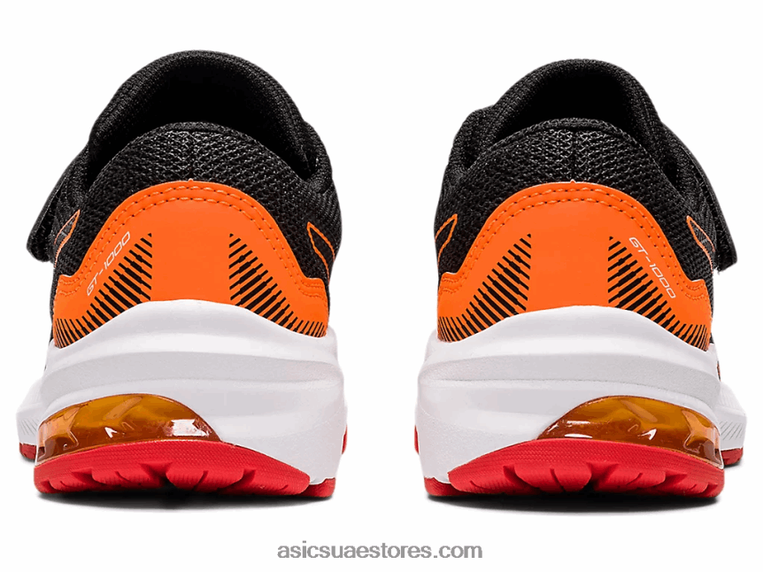 Asics رمادي جرافيت / أحمر ناري gt-1000 11 روضة الأطفال 2N24DJ4458