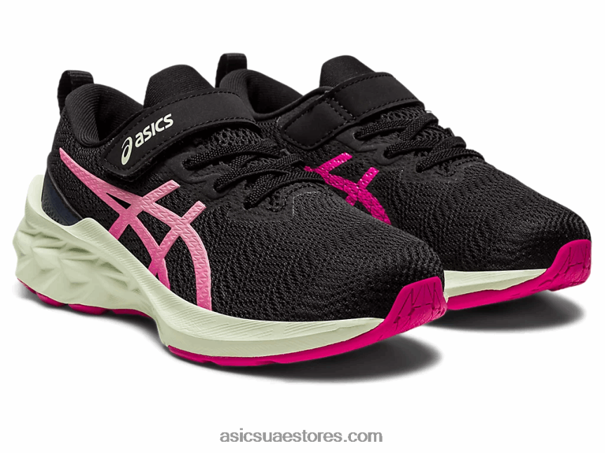 Asics أسود / لكمة الفاكهة novablast 2 مرحلة ما قبل المدرسة 2N24DJ4225
