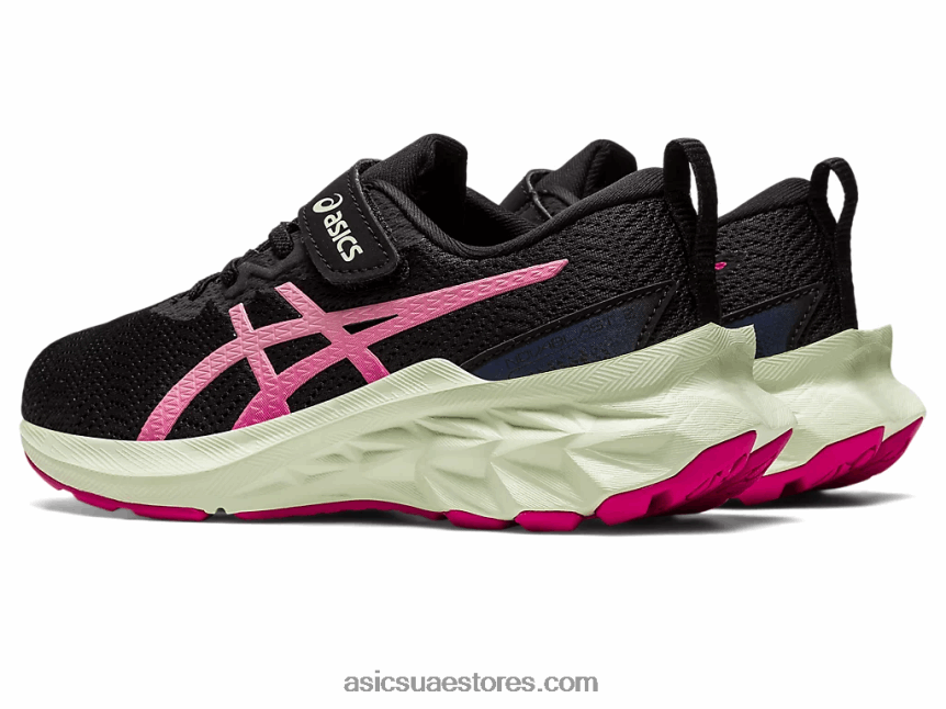 Asics أسود / لكمة الفاكهة novablast 2 مرحلة ما قبل المدرسة 2N24DJ4225