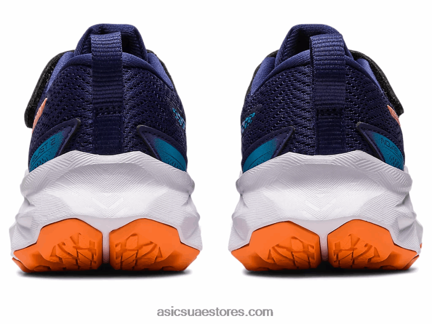 Asics أزرق نيلي / شمس خوخ novablast 2 مرحلة ما قبل المدرسة 2N24DJ4283