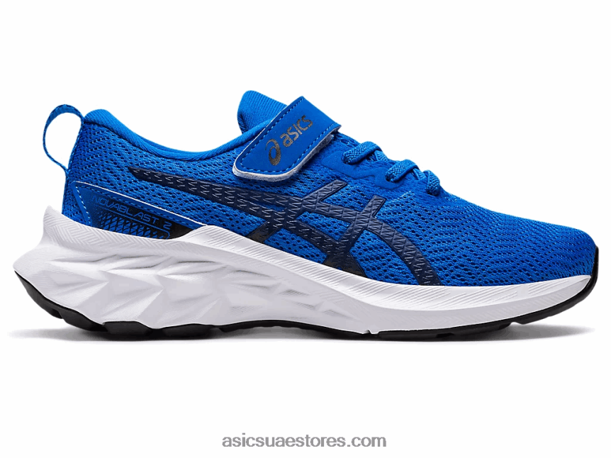 Asics أزرق كهربائي / أعماق المحيطات novablast 2 مرحلة ما قبل المدرسة 2N24DJ4392