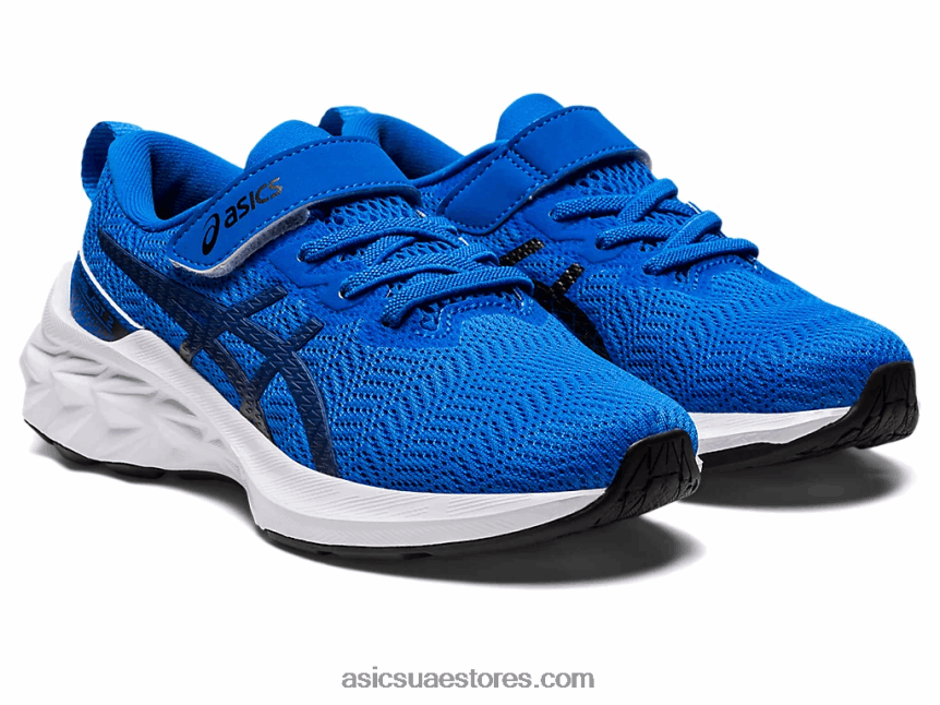 Asics أزرق كهربائي / أعماق المحيطات novablast 2 مرحلة ما قبل المدرسة 2N24DJ4392