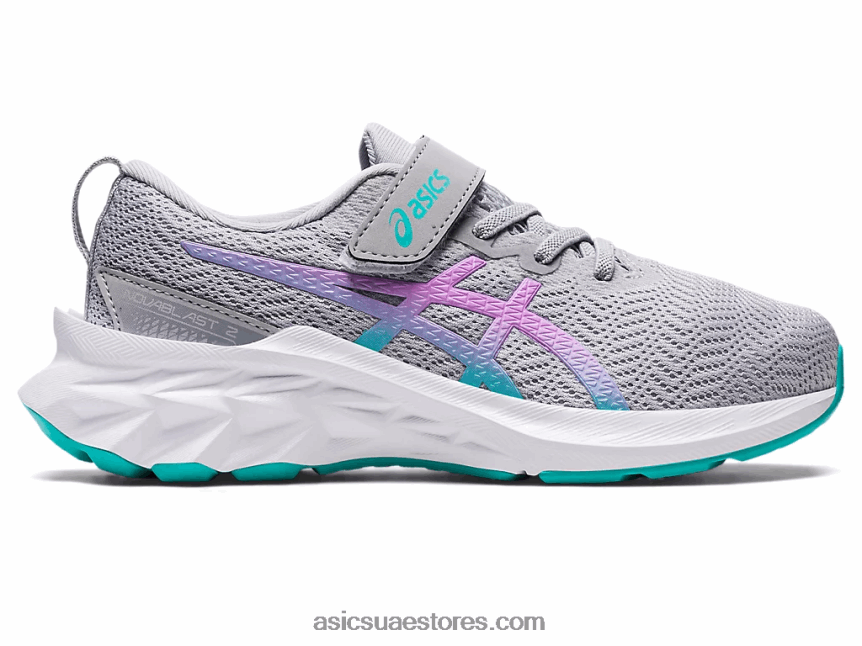 Asics توهج بيدمونت رمادي / لافندر novablast 2 مرحلة ما قبل المدرسة 2N24DJ4431
