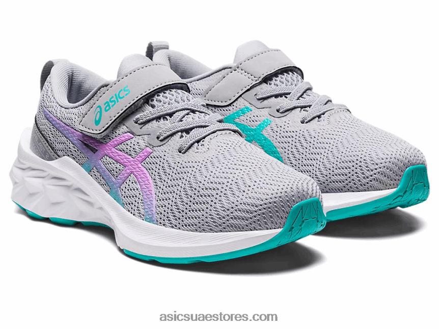 Asics توهج بيدمونت رمادي / لافندر novablast 2 مرحلة ما قبل المدرسة 2N24DJ4431