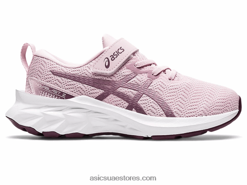 Asics ارتفع بالكاد / الفضة النقية novablast 2 مرحلة ما قبل المدرسة 2N24DJ4445