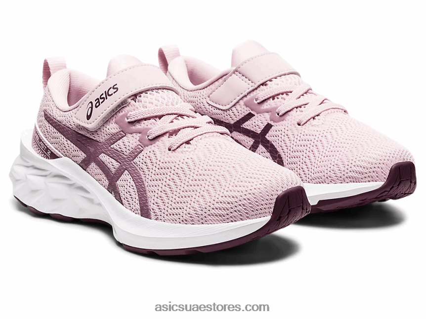 Asics ارتفع بالكاد / الفضة النقية novablast 2 مرحلة ما قبل المدرسة 2N24DJ4445