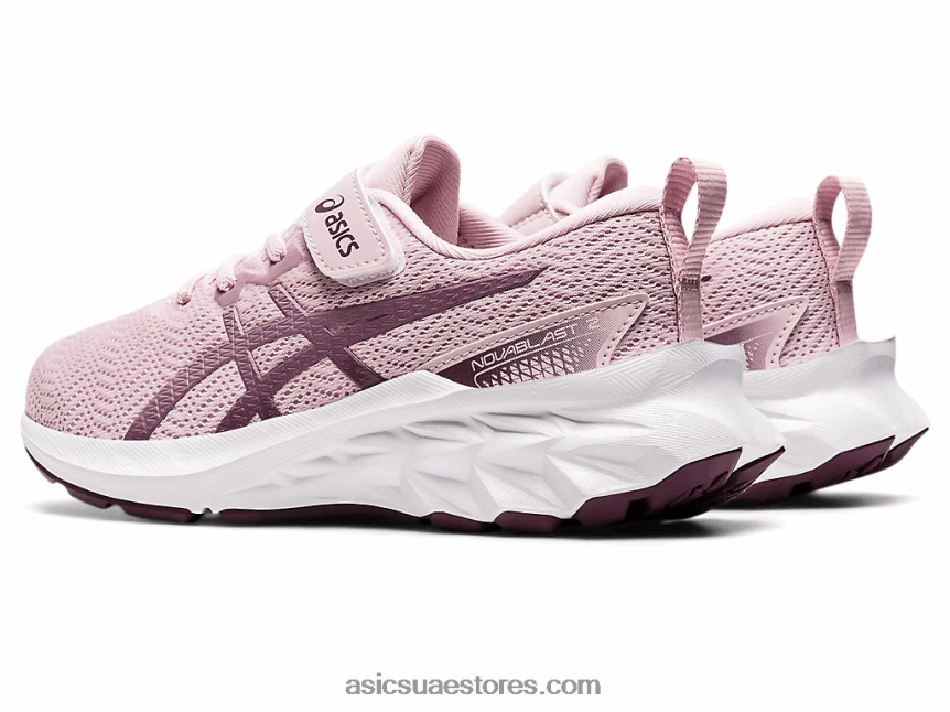 Asics ارتفع بالكاد / الفضة النقية novablast 2 مرحلة ما قبل المدرسة 2N24DJ4445