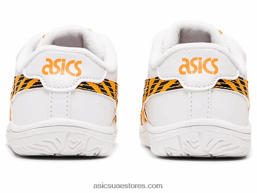 Asics أبيض / زميل أصفر حجم اليابان طفل صغير 2N24DJ4443