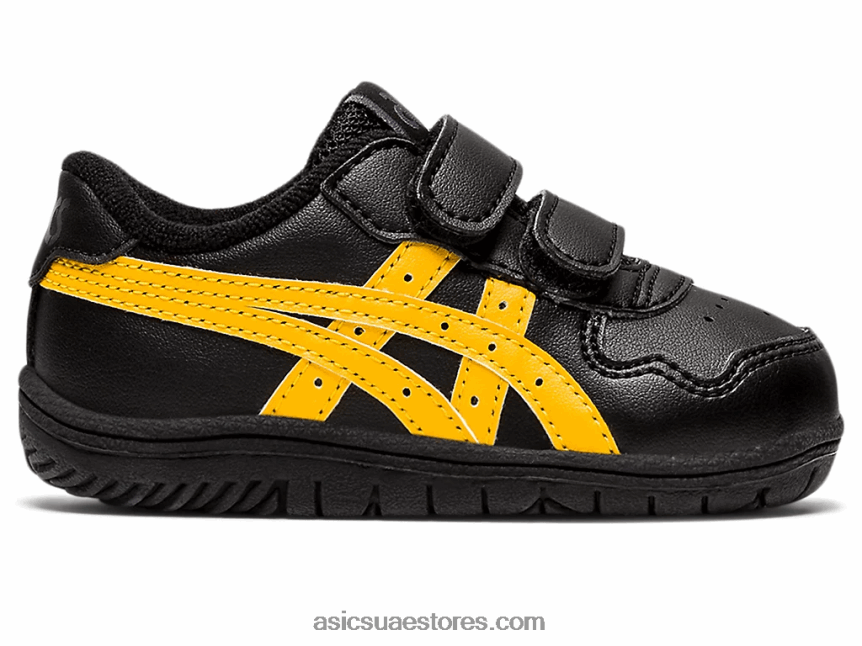 Asics أسود / نمر أصفر حجم اليابان طفل صغير 2N24DJ4449