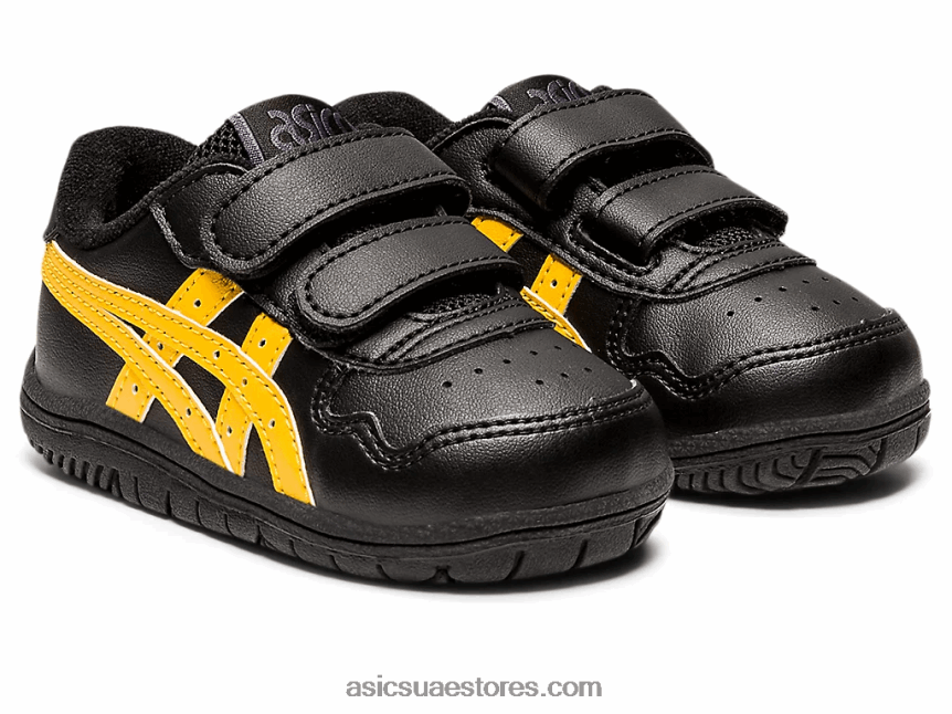 Asics أسود / نمر أصفر حجم اليابان طفل صغير 2N24DJ4449