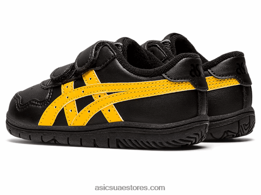 Asics أسود / نمر أصفر حجم اليابان طفل صغير 2N24DJ4449
