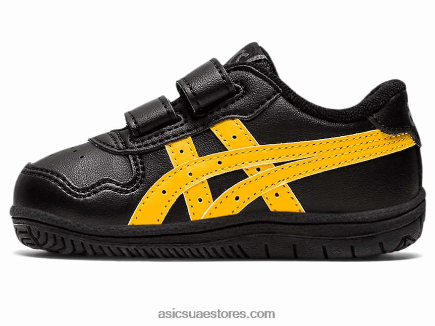 Asics أسود / نمر أصفر حجم اليابان طفل صغير 2N24DJ4449