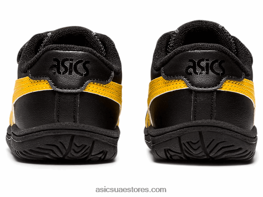 Asics أسود / نمر أصفر حجم اليابان طفل صغير 2N24DJ4449