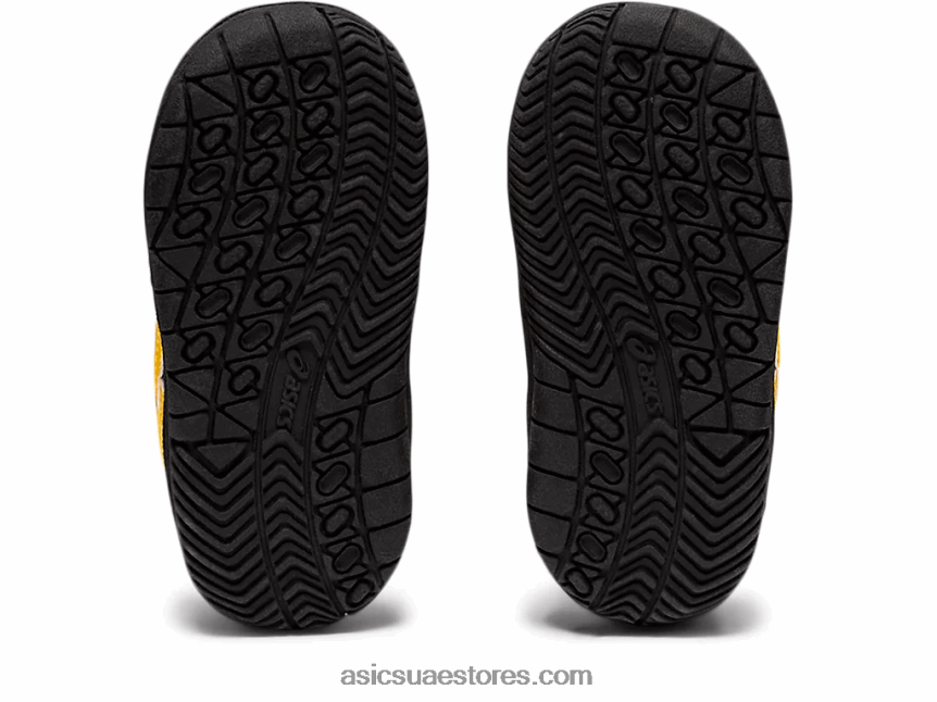 Asics أسود / نمر أصفر حجم اليابان طفل صغير 2N24DJ4449