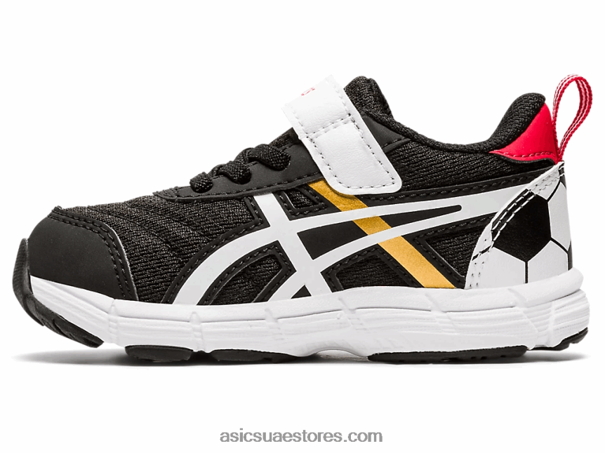 Asics أسود / ذهب خالص تتعامل مع حجم 6 طفل صغير 2N24DJ4556