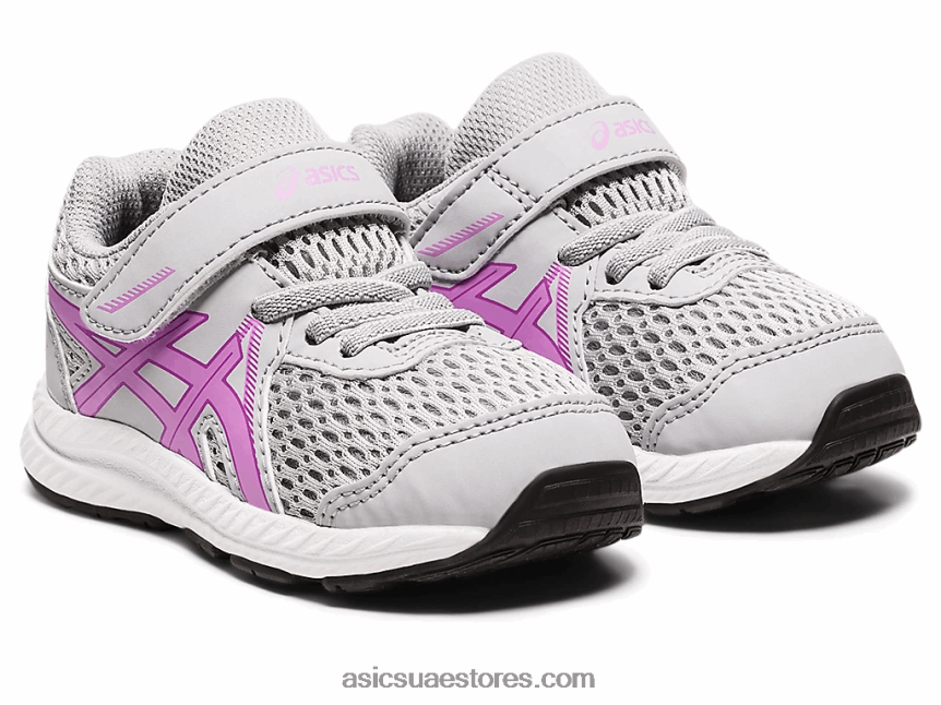 Asics توهج بيدمونت رمادي / لافندر تتعامل مع 7 حجم طفل صغير 2N24DJ4387