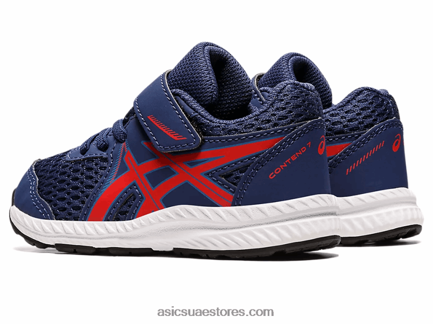Asics أعماق المحيط / أحمر كلاسيكي تتعامل مع 7 حجم طفل صغير 2N24DJ4390