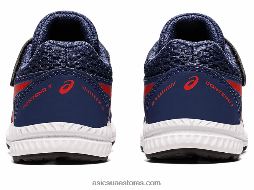 Asics أعماق المحيط / أحمر كلاسيكي تتعامل مع 7 حجم طفل صغير 2N24DJ4390