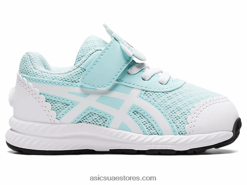 Asics أزرق واضح / أبيض تتعامل مع 7 حجم طفل صغير 2N24DJ4470
