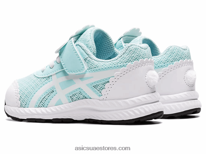 Asics أزرق واضح / أبيض تتعامل مع 7 حجم طفل صغير 2N24DJ4470