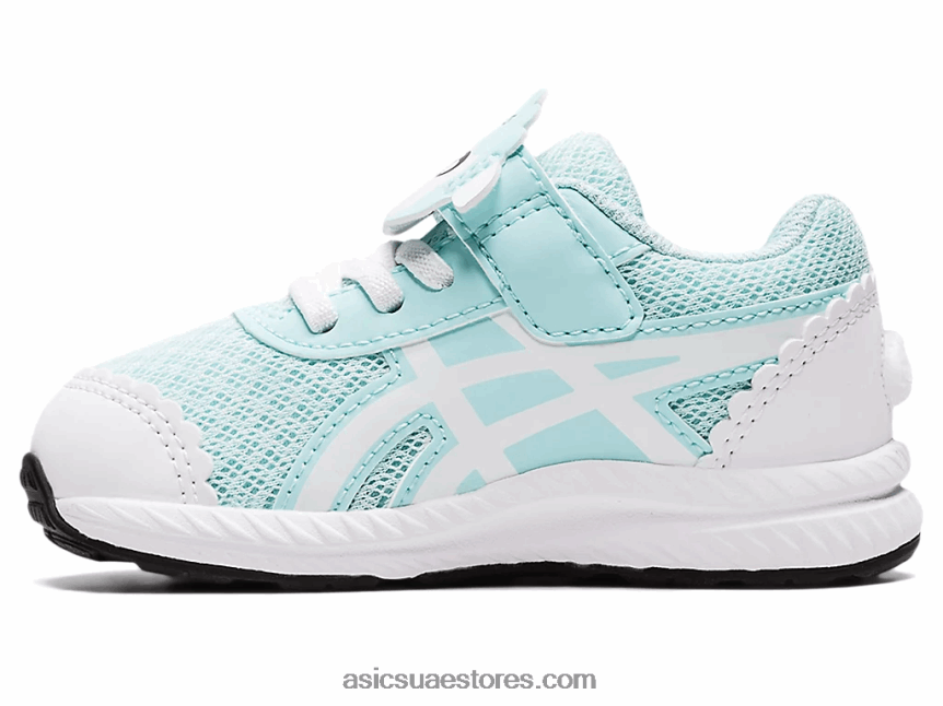 Asics أزرق واضح / أبيض تتعامل مع 7 حجم طفل صغير 2N24DJ4470