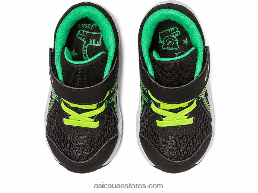 Asics أسود / قشر الليمون تتعامل مع حجم 8 طفل صغير 2N24DJ4316
