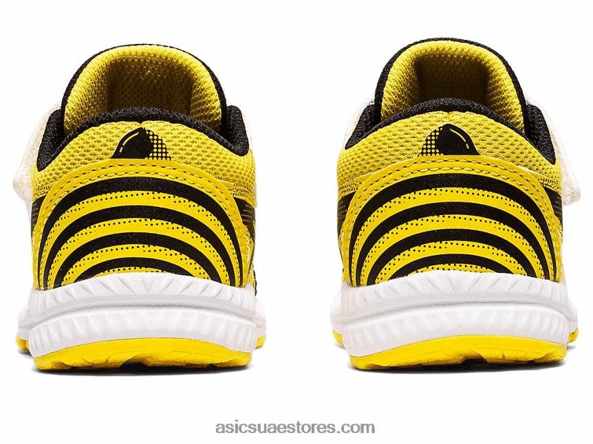 Asics أصفر / أسود نابض بالحياة تتعامل مع 8 ساحة مدرسة بحجم طفل صغير 2N24DJ4406