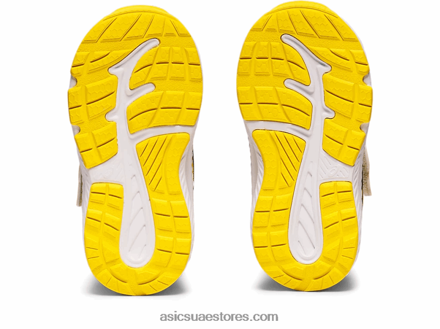 Asics أصفر / أسود نابض بالحياة تتعامل مع 8 ساحة مدرسة بحجم طفل صغير 2N24DJ4406