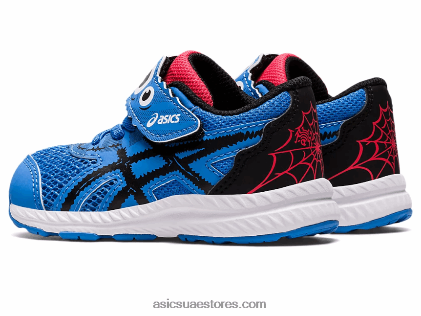 Asics الساحل الأزرق / الأسود تتعامل مع 8 ساحة مدرسة بحجم طفل صغير 2N24DJ4407