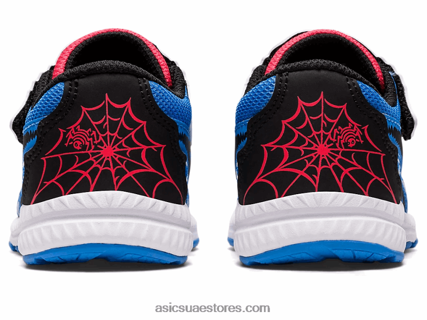 Asics الساحل الأزرق / الأسود تتعامل مع 8 ساحة مدرسة بحجم طفل صغير 2N24DJ4407